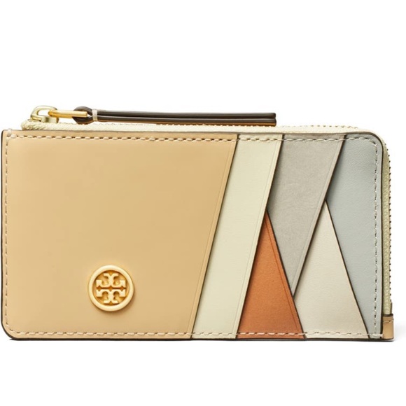 Tory Burch Accessories - Tory Burch Robinson Patchwork Top-Zip Card Case